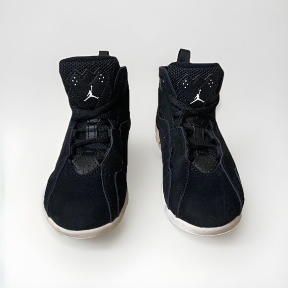 Nike Air Jordan 10c 3T True Flight Toddler Black High Top Shoes Shirt Set Outfit - Picture 6 of 9